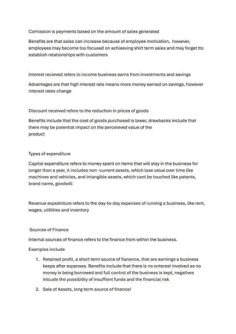 /Business finance notes
Purposes of accounting
1. management of business - helps business plan for the future as accounting
provides the inf