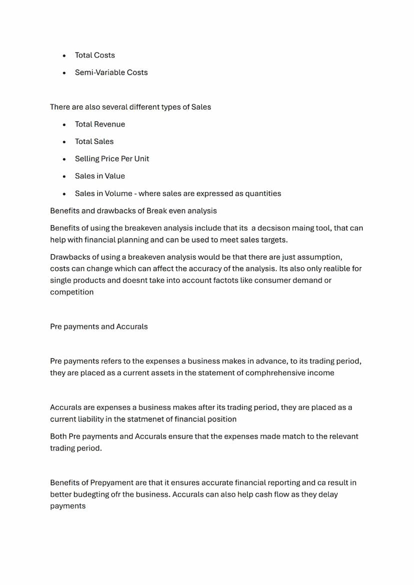/Business finance notes
Purposes of accounting
1. management of business - helps business plan for the future as accounting
provides the inf