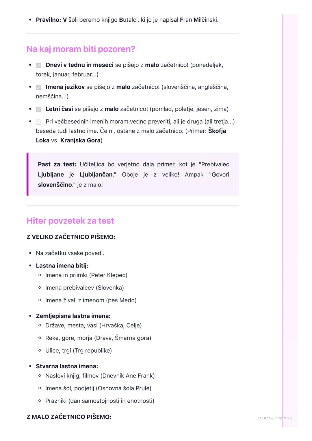 # Velika in mala začetnica

Pravila za veliko in malo začetnico

Velika in mala začetnica sta zelo pomembni pri pisanju, da so naša besedila