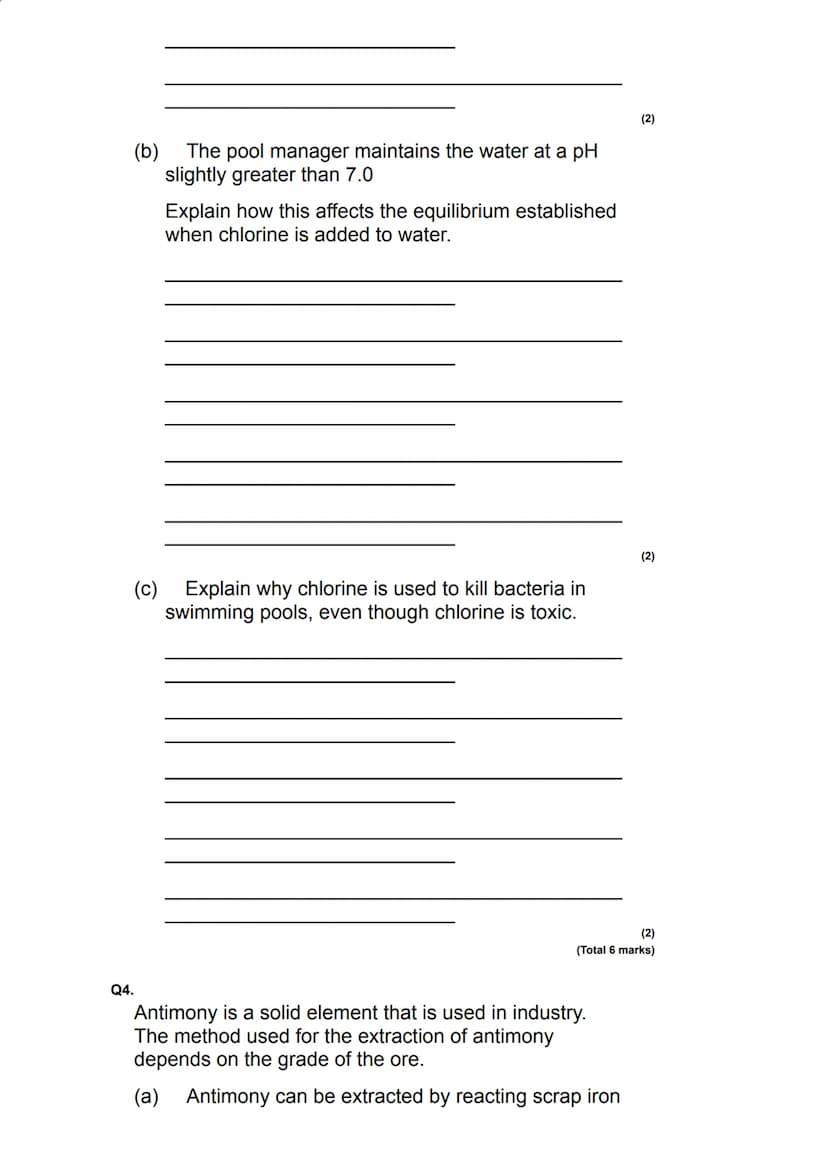 Q1.
This question is about Group 7 chemistry.
(a) Sea water is a major source of iodine.
The iodine extracted from sea water is impure. It i