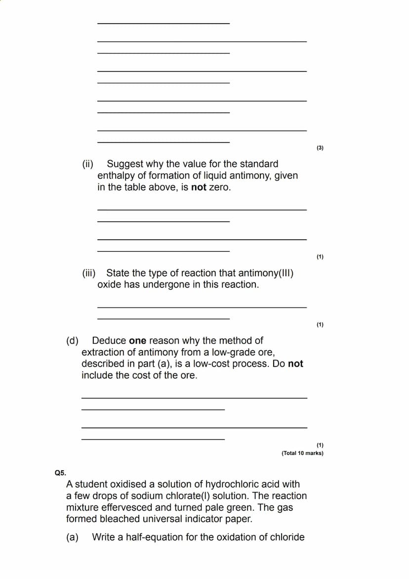 Q1.
This question is about Group 7 chemistry.
(a) Sea water is a major source of iodine.
The iodine extracted from sea water is impure. It i