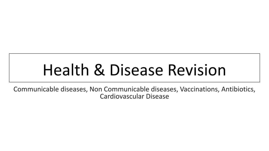 GCSE Biology Health and Disease: Revision Notes and Past Papers PDF