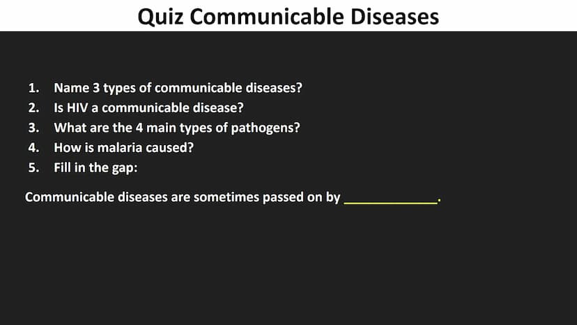 Health & Disease Revision
Communicable diseases, Non Communicable diseases, Vaccinations, Antibiotics,
Cardiovascular Disease Communicable D
