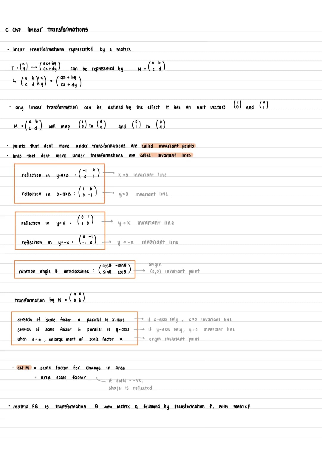 C Ch7 linear transformations
• linear transformations represented by a matrix
ax+ by
cx + dy
T: (4)
4
•
(2 X 4) = (²
M =
any linear transfor