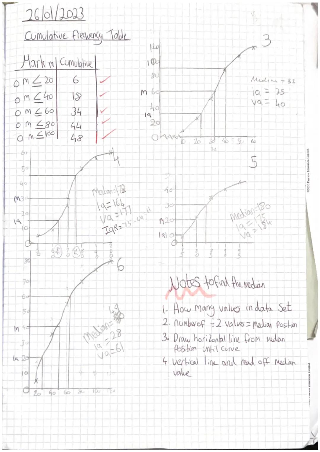 25/01/2023

Cumulative Frequency Graphs

Cumulative frequency is the running total of all the frequencies
ina data set.

| height h(cm) | Fr
