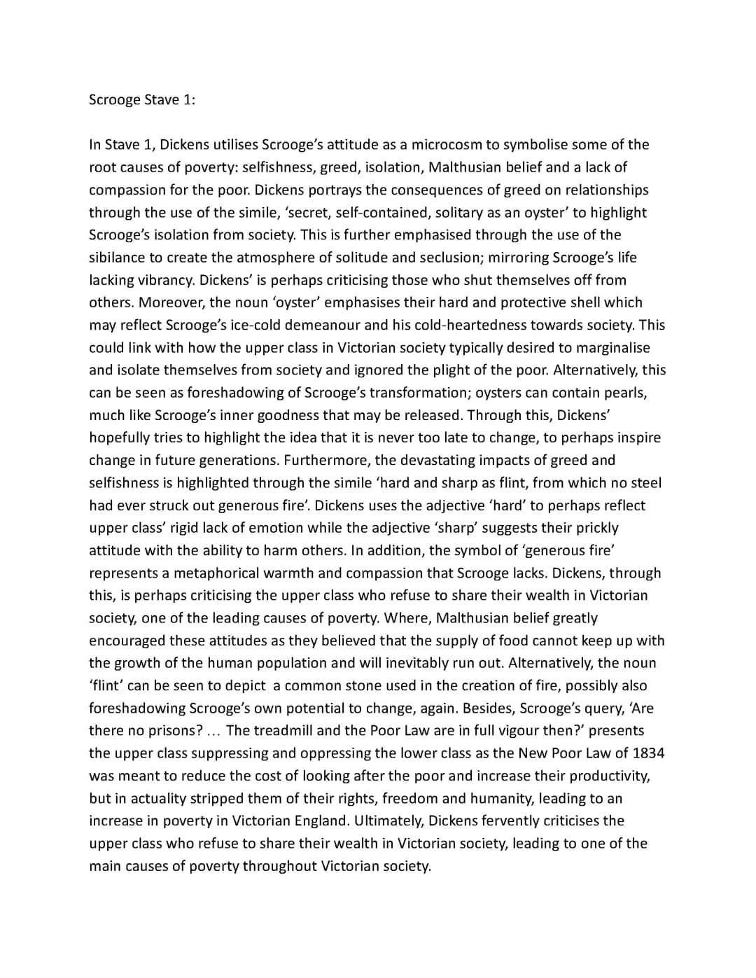 A Christmas Carol Key Extract Ananlysis
