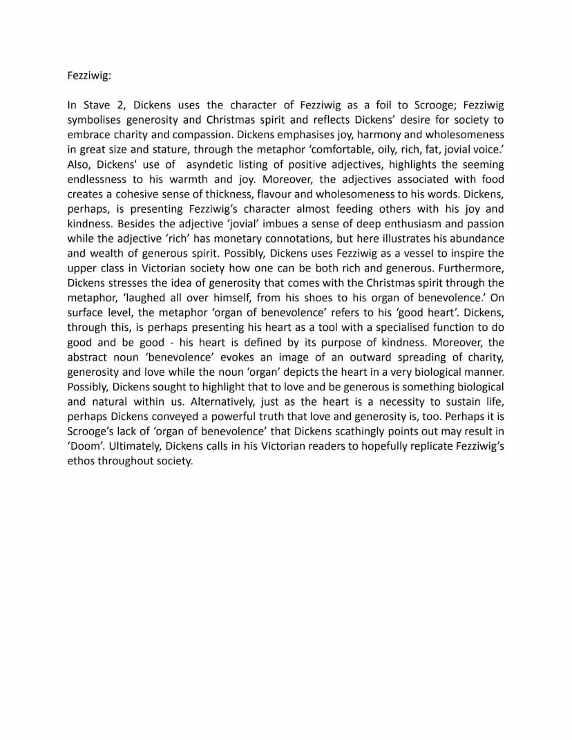 Scrooge Stave 1:
In Stave 1, Dickens utilises Scrooge's attitude as a microcosm to symbolise some of the
root causes of poverty: selfishness