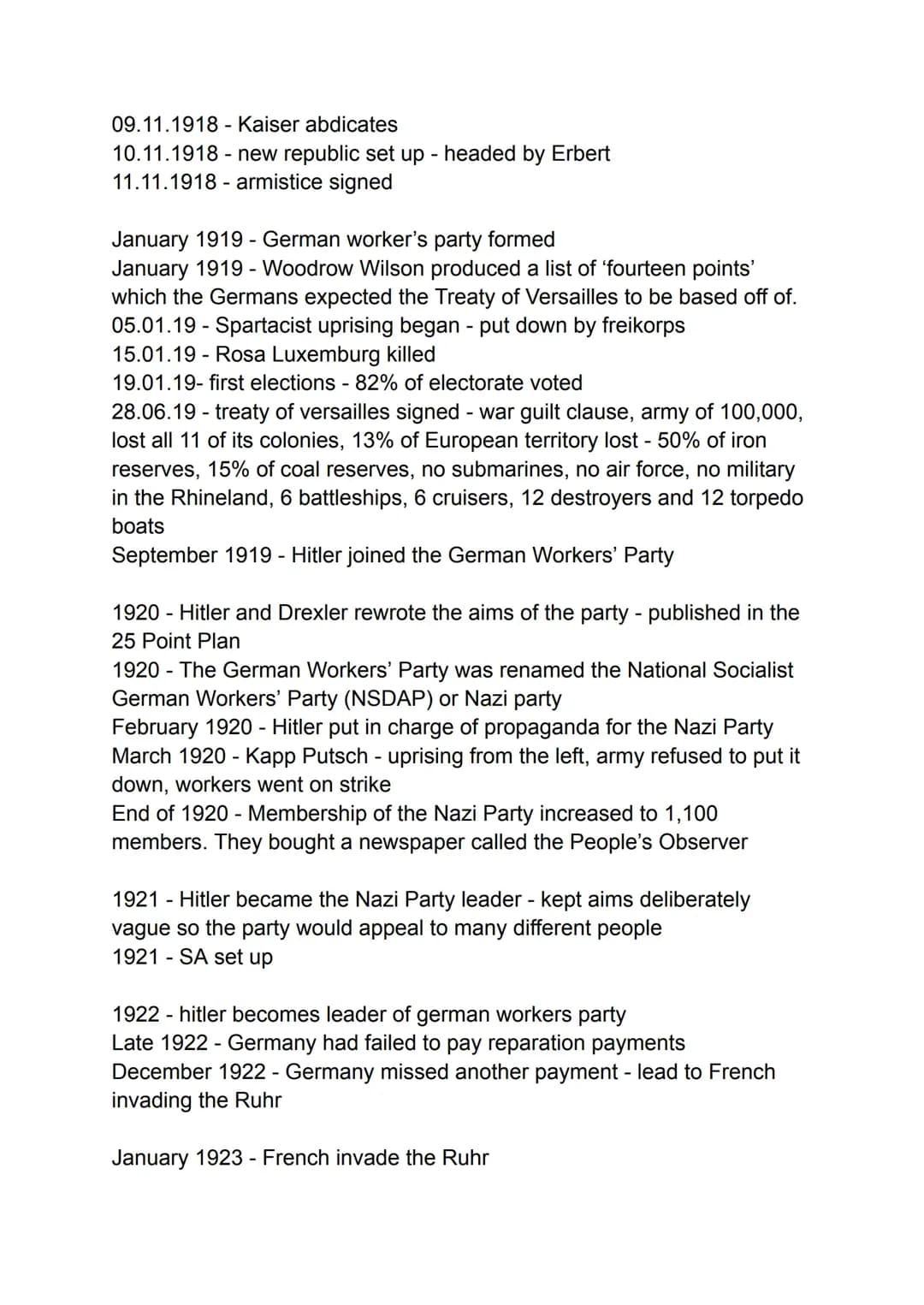 Germany 1890 to 1945: Democracy and Dictatorship Timeline PDF