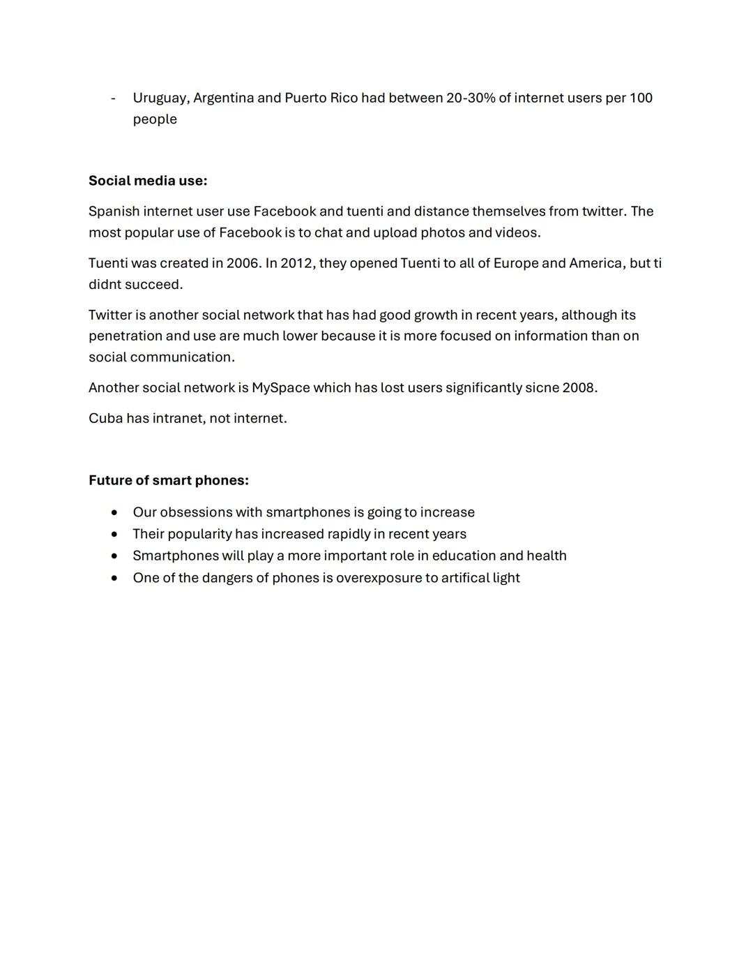 The country in the Hispanic world that has the most Facebook users if Peru.
Argentina conectada: The national plan 'Argentina Conectada' is 