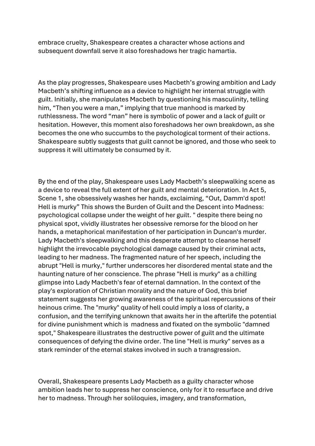 English literature pack for Macbeth,
Christmas Carol, Inspector calls and
power and conflict.

How does Shakespeare present Lady Macbeth as 