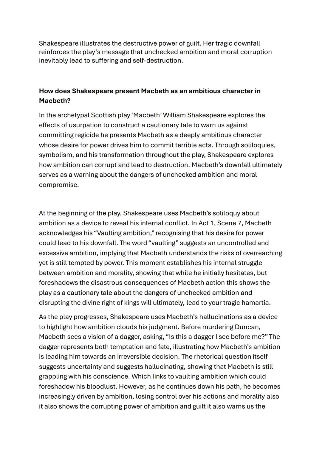 English literature pack for Macbeth,
Christmas Carol, Inspector calls and
power and conflict.

How does Shakespeare present Lady Macbeth as 