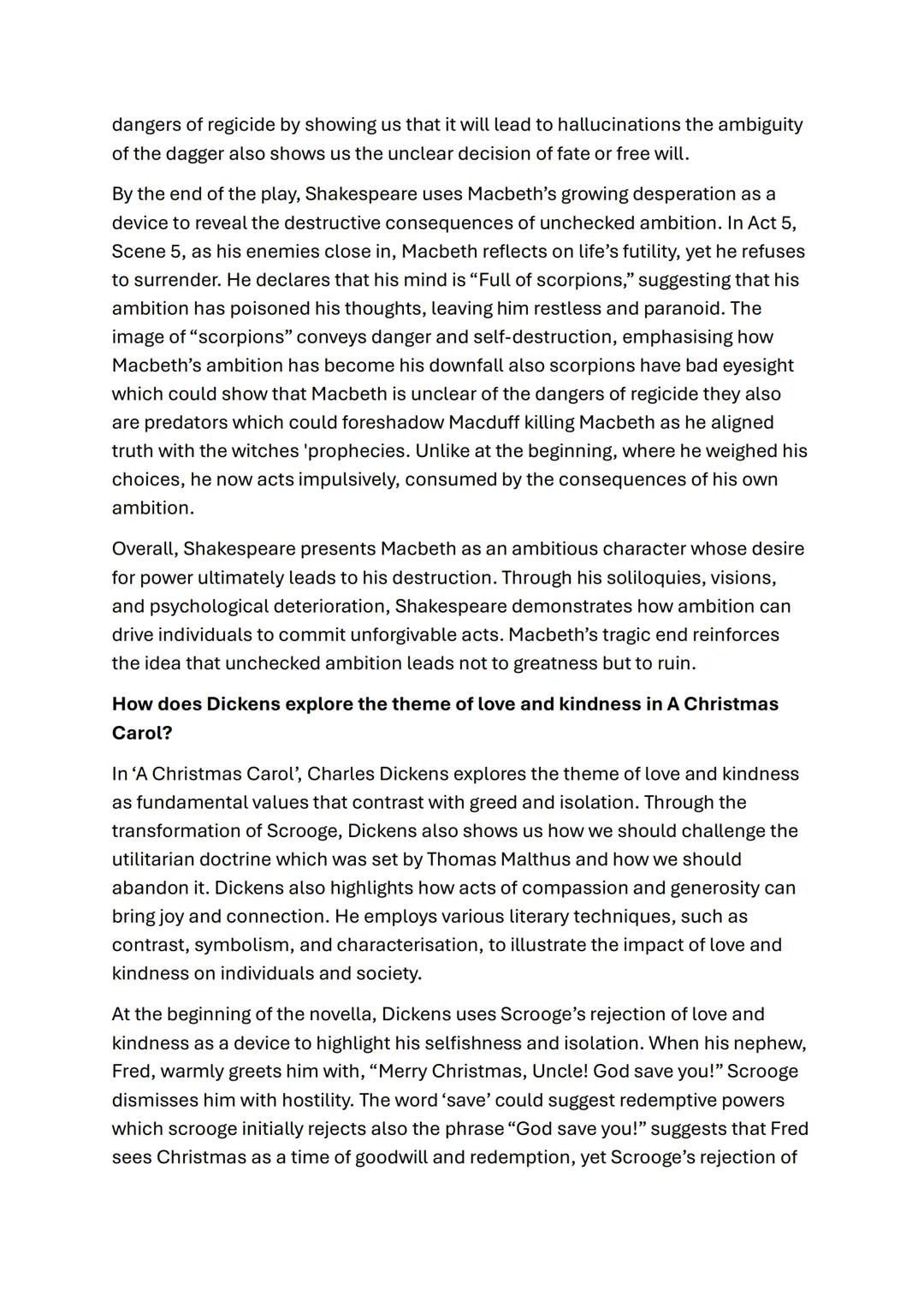 English literature pack for Macbeth,
Christmas Carol, Inspector calls and
power and conflict.

How does Shakespeare present Lady Macbeth as 