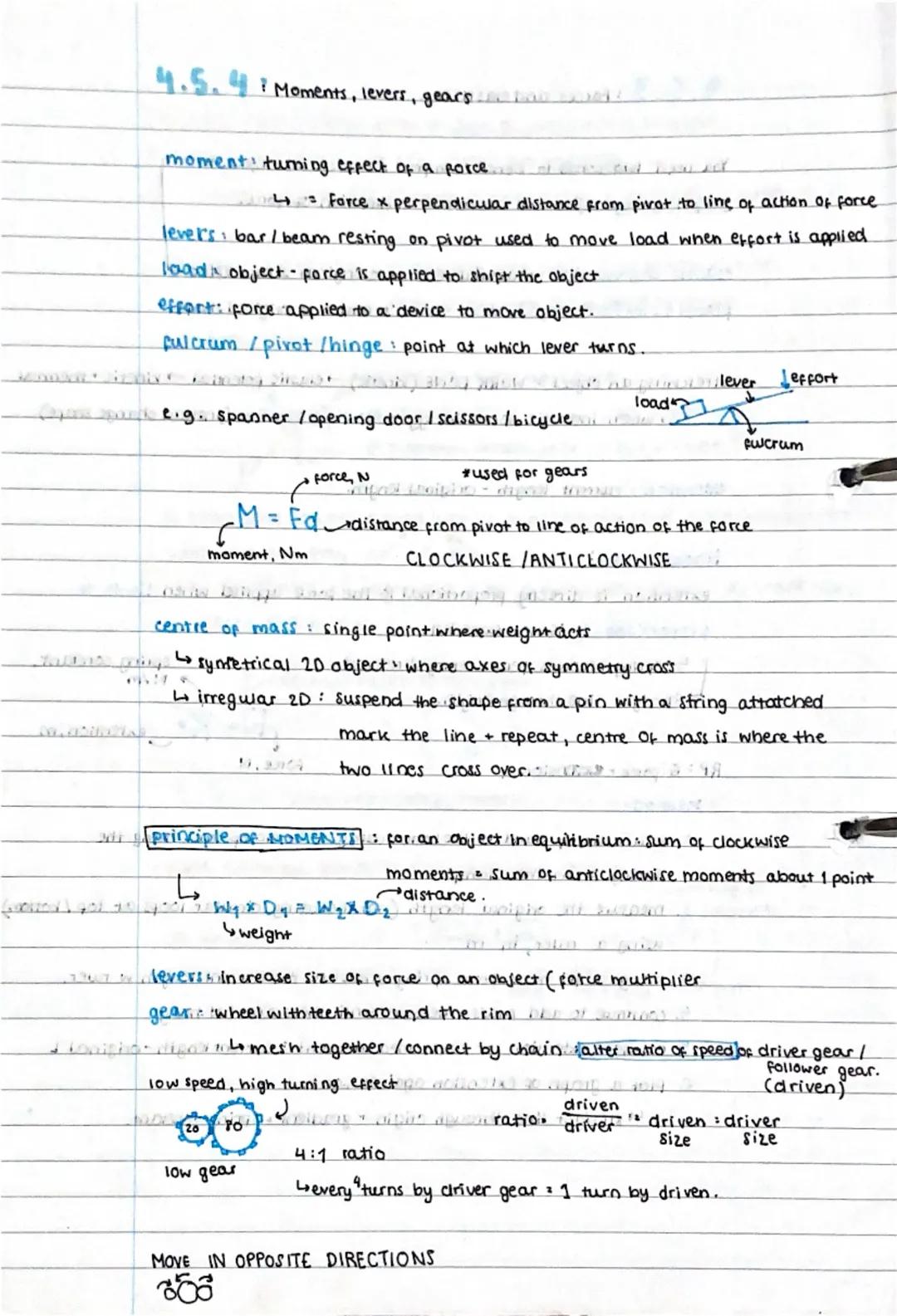 # resultant force = overall force or sum of forces acting on object

- when resultant force = 0, forces are balanced.

- resultant force ≠ 0