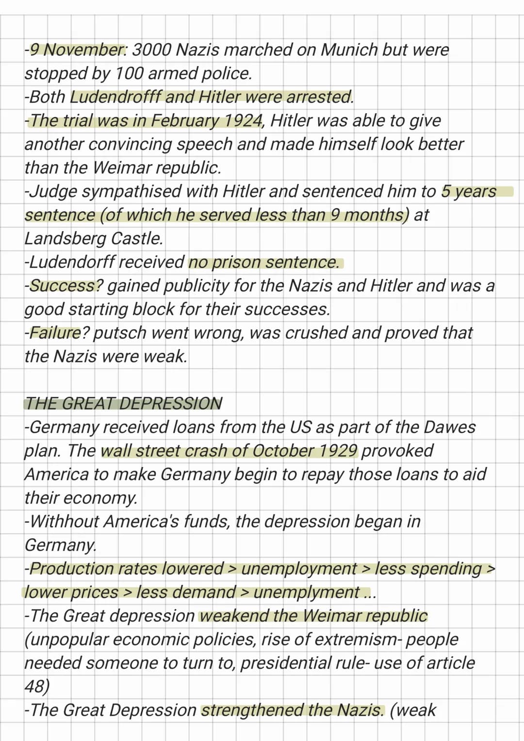 HISTORY TEST
Topics:
M
Golden Years of Stresemann (pages 26-29)
SA (page 34)
Hitler's Henchmen (pages 36-37)
Munich Putsch (pages 38-42)
The
