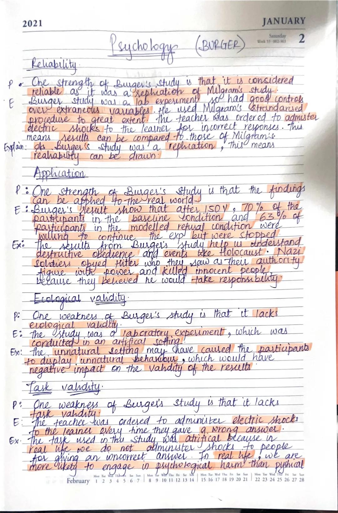 Burger (2009) evaluation 