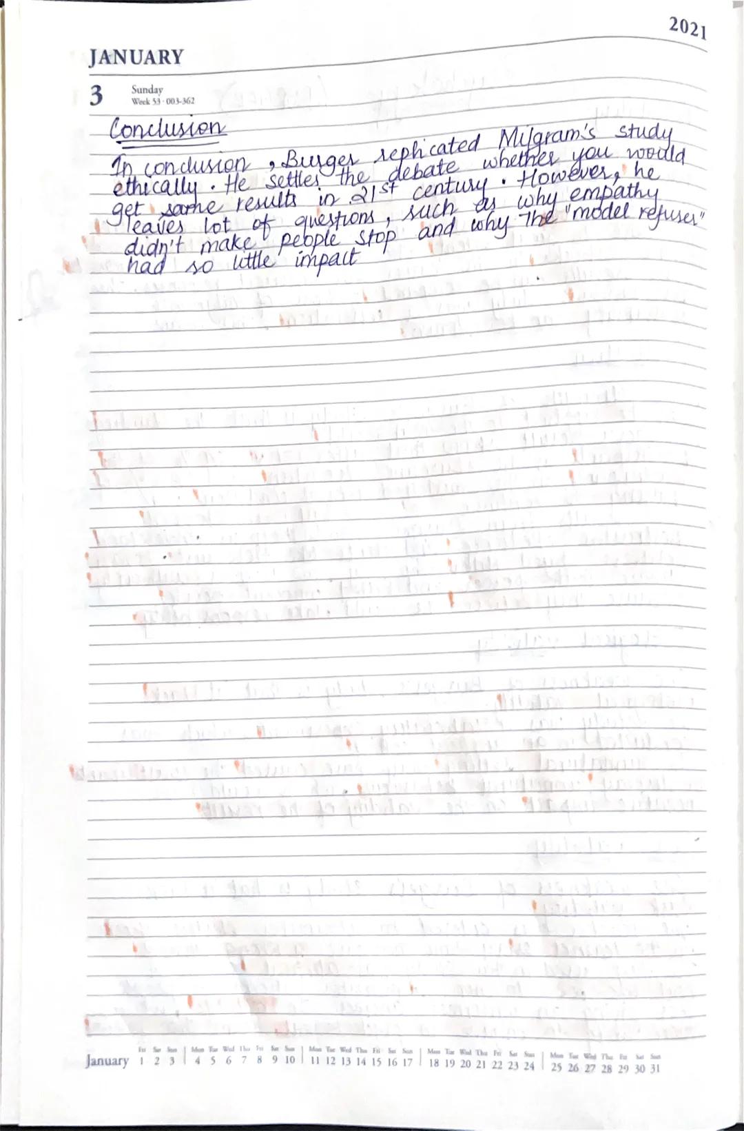 2021
Psychologyf
Reliability
Po
is considered
reliable as it was a rephiation of Milgram's study.
E Burger study was a lab experiment so had