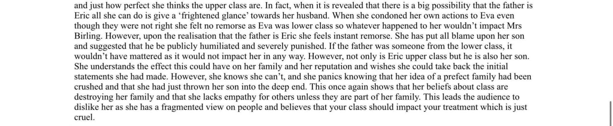 # How far does Priestley_present Mrs Birling as an
unlikeable character by the end of Act 2?

'An Inspector Calls' focuses on Priestley's vi