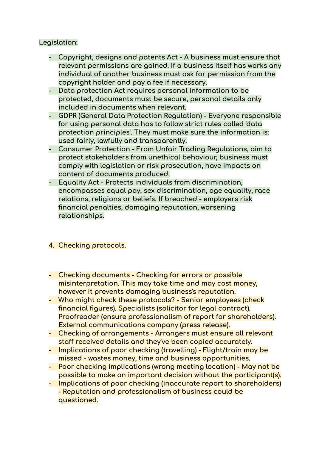 Unit 2 - Working in business
LO1 - Understand protocols to be followed when working in business
Key terms:
Budget = An amount of money given