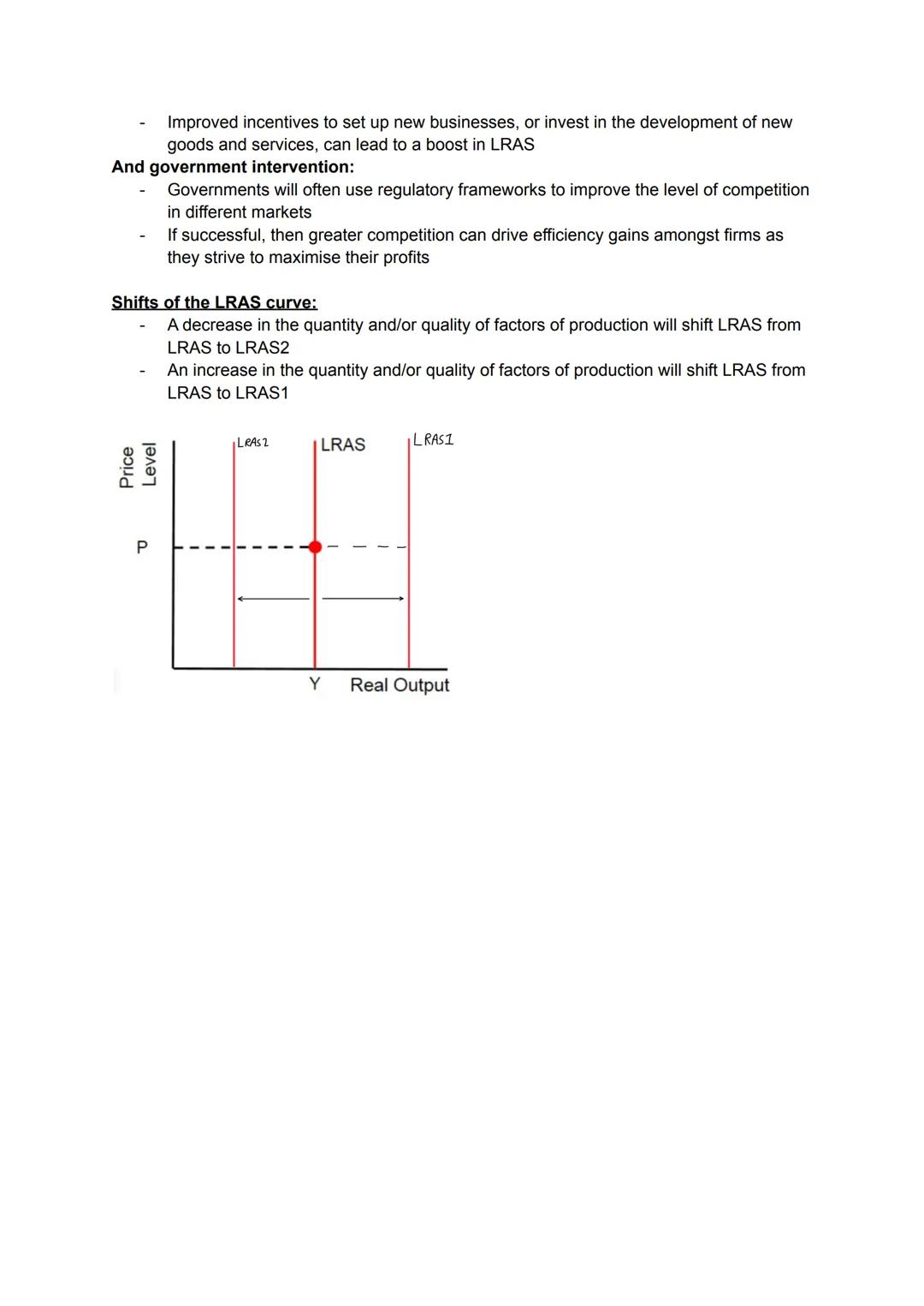 15/02/22
Economics Lesson 32 - Determinants of long run aggregate
supply

The difference between short and long run:
- In the short run, all