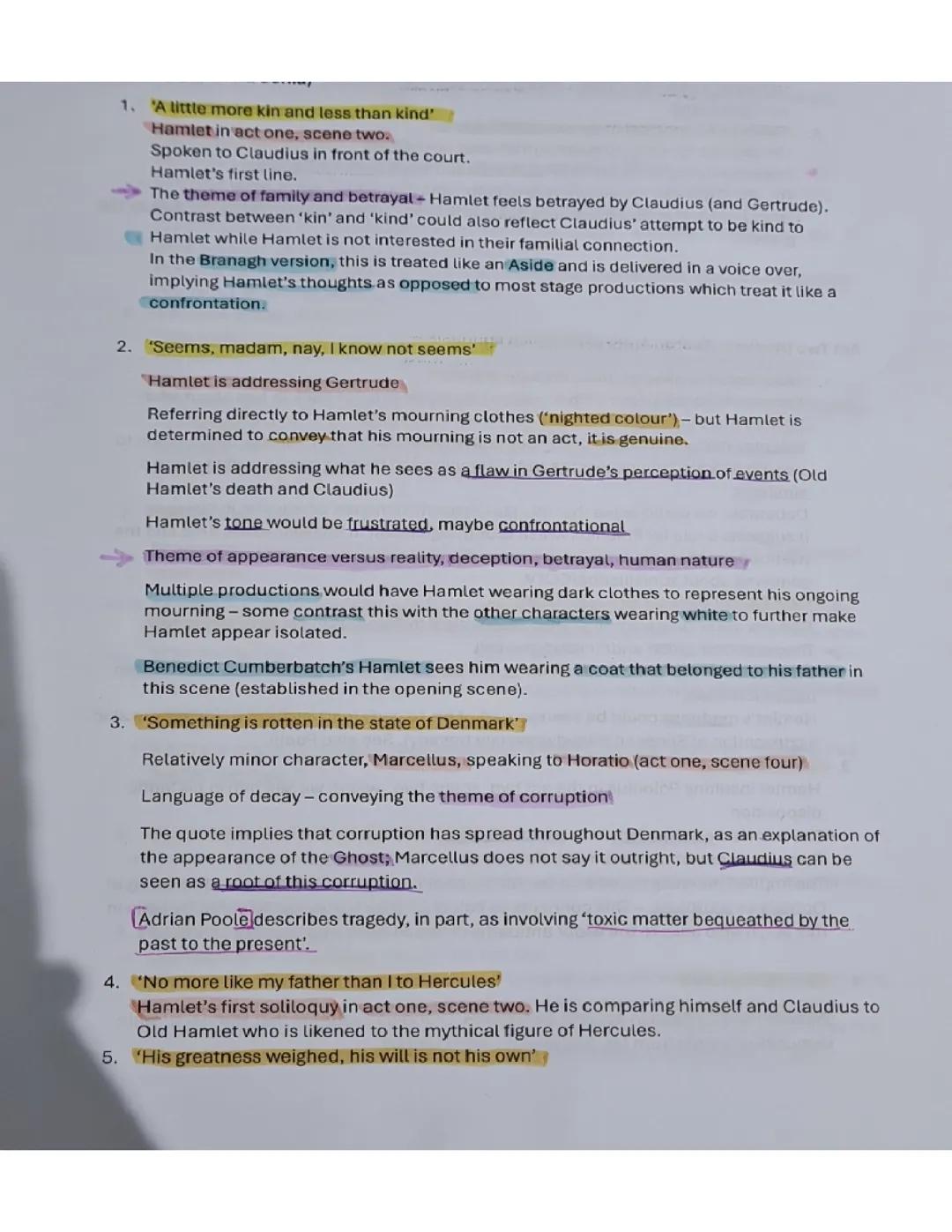 Hamlet Quotes Annotated