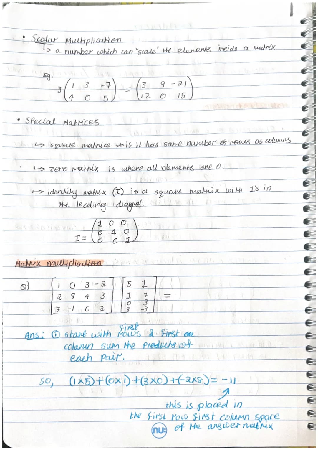 。
Matrix fundamentals.
.
Matrix =
●
array of numbers.
Motation for marrices → (capital letter) / letter with live under
M/m
YO
8. Dimension 
