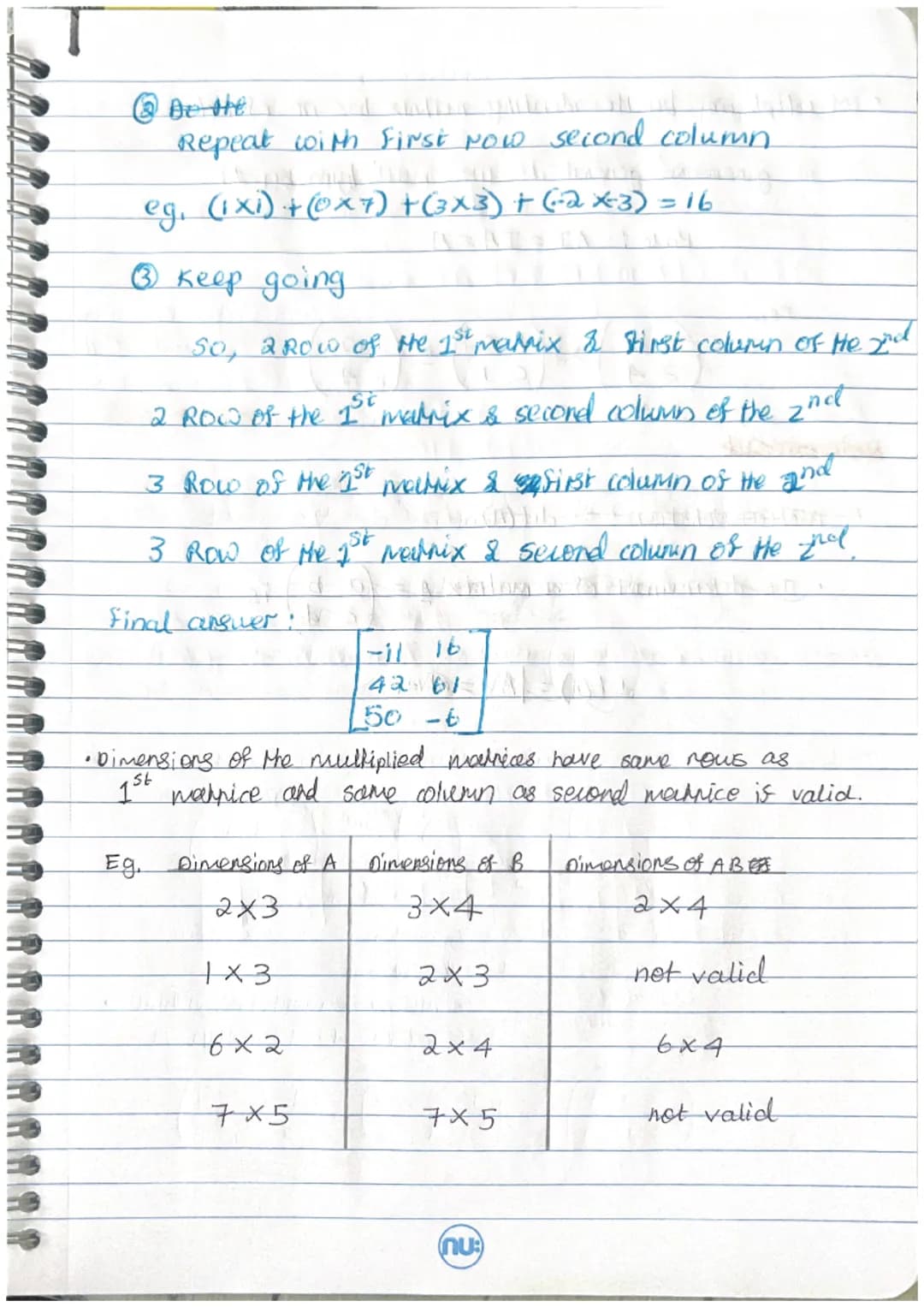 。
Matrix fundamentals.
.
Matrix =
●
array of numbers.
Motation for marrices → (capital letter) / letter with live under
M/m
YO
8. Dimension 