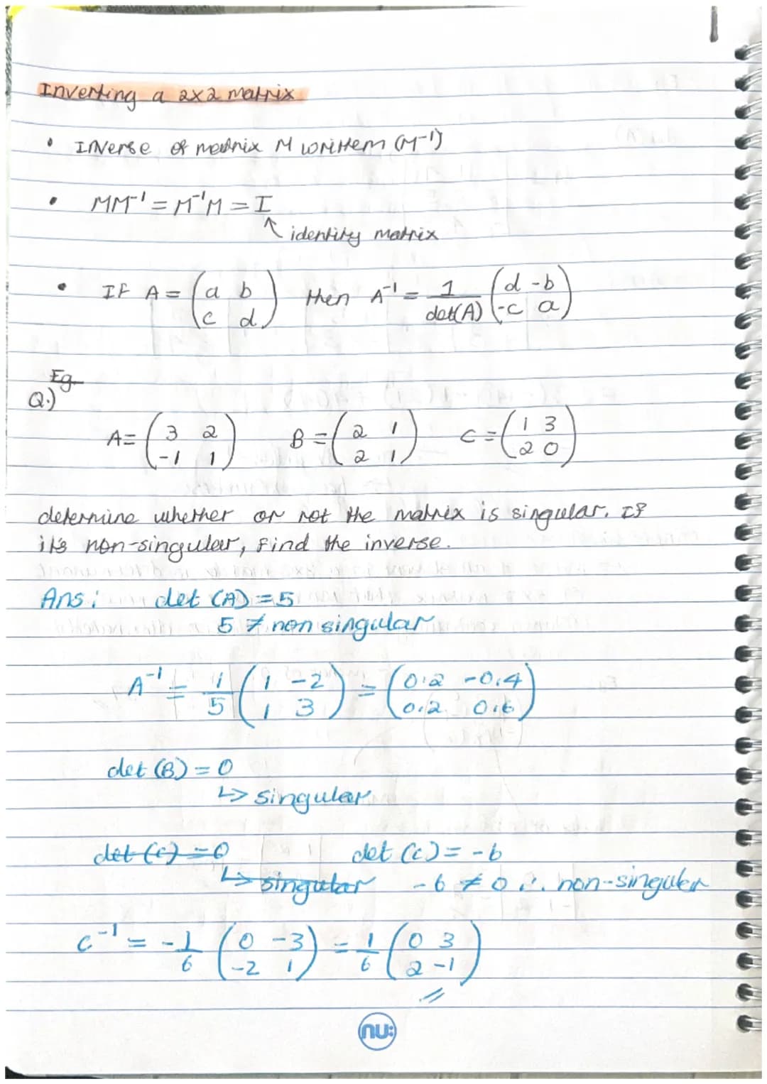 。
Matrix fundamentals.
.
Matrix =
●
array of numbers.
Motation for marrices → (capital letter) / letter with live under
M/m
YO
8. Dimension 