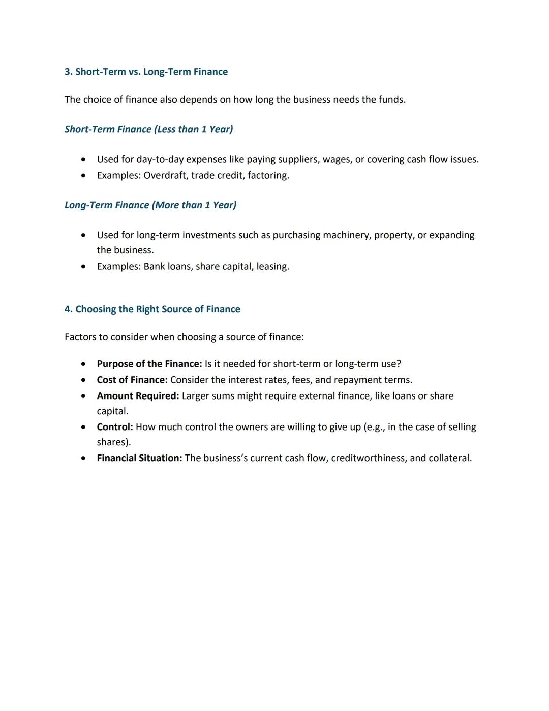 There are two main types of finance: internal and external.
1. Internal Sources of Finance
Internal finance comes from within the business i