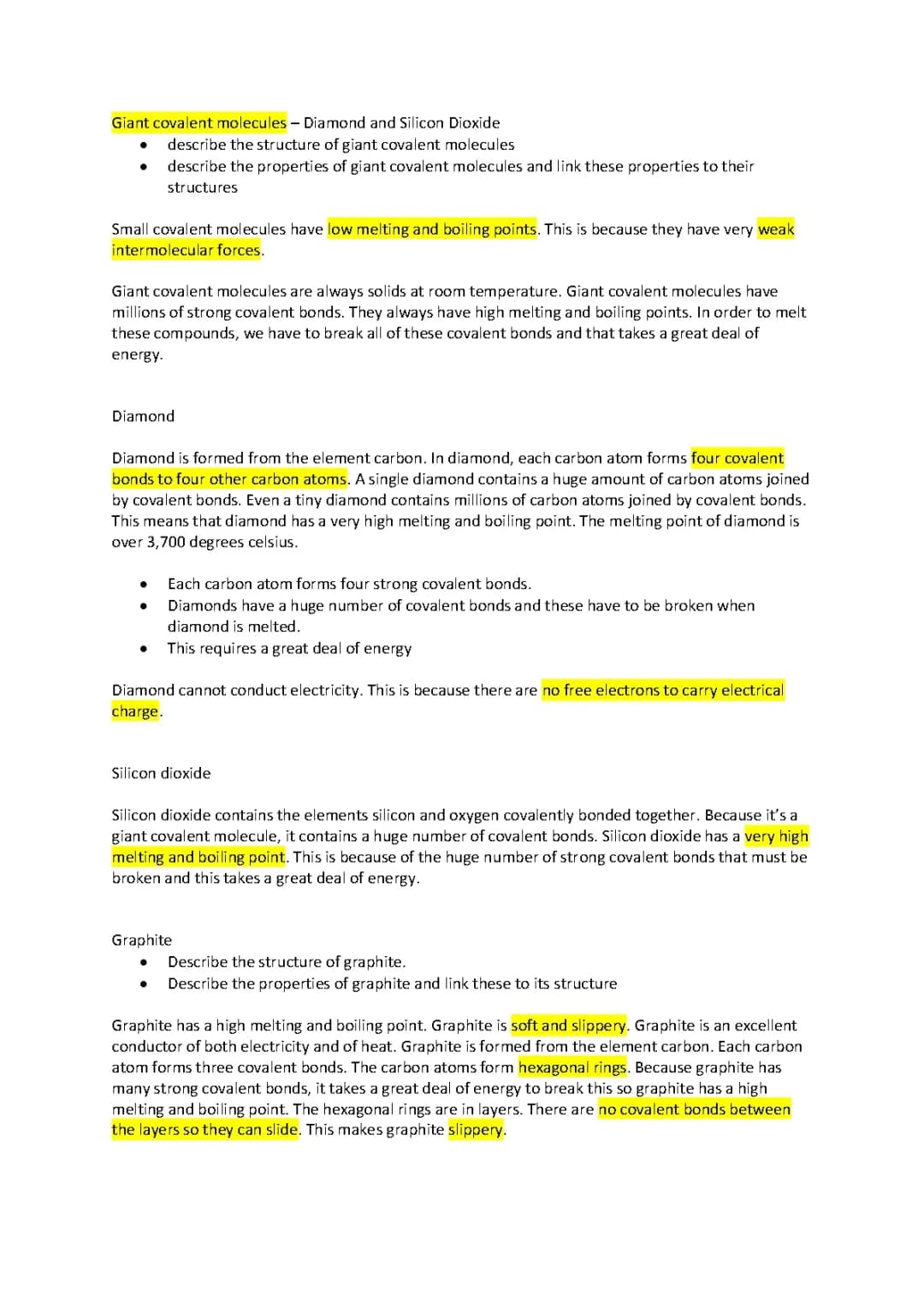 Chemistry GCSE Notes