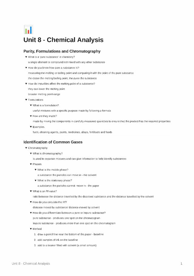 Know GCSE Chemical Analysis  thumbnail