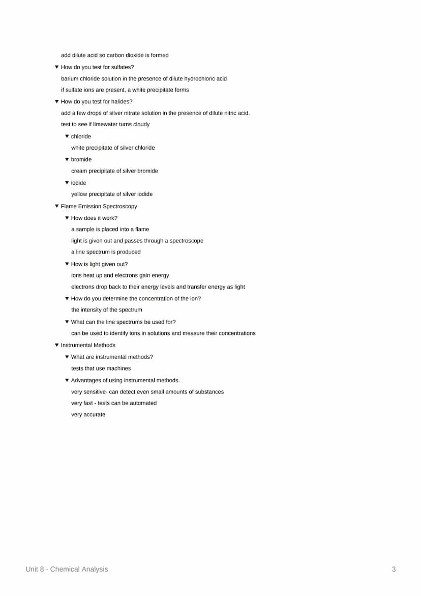 Unit 8 - Chemical Analysis
Purity, Formulations and Chromatography
▾ What is a 'pure substance' in chemistry?
a single element or compound n