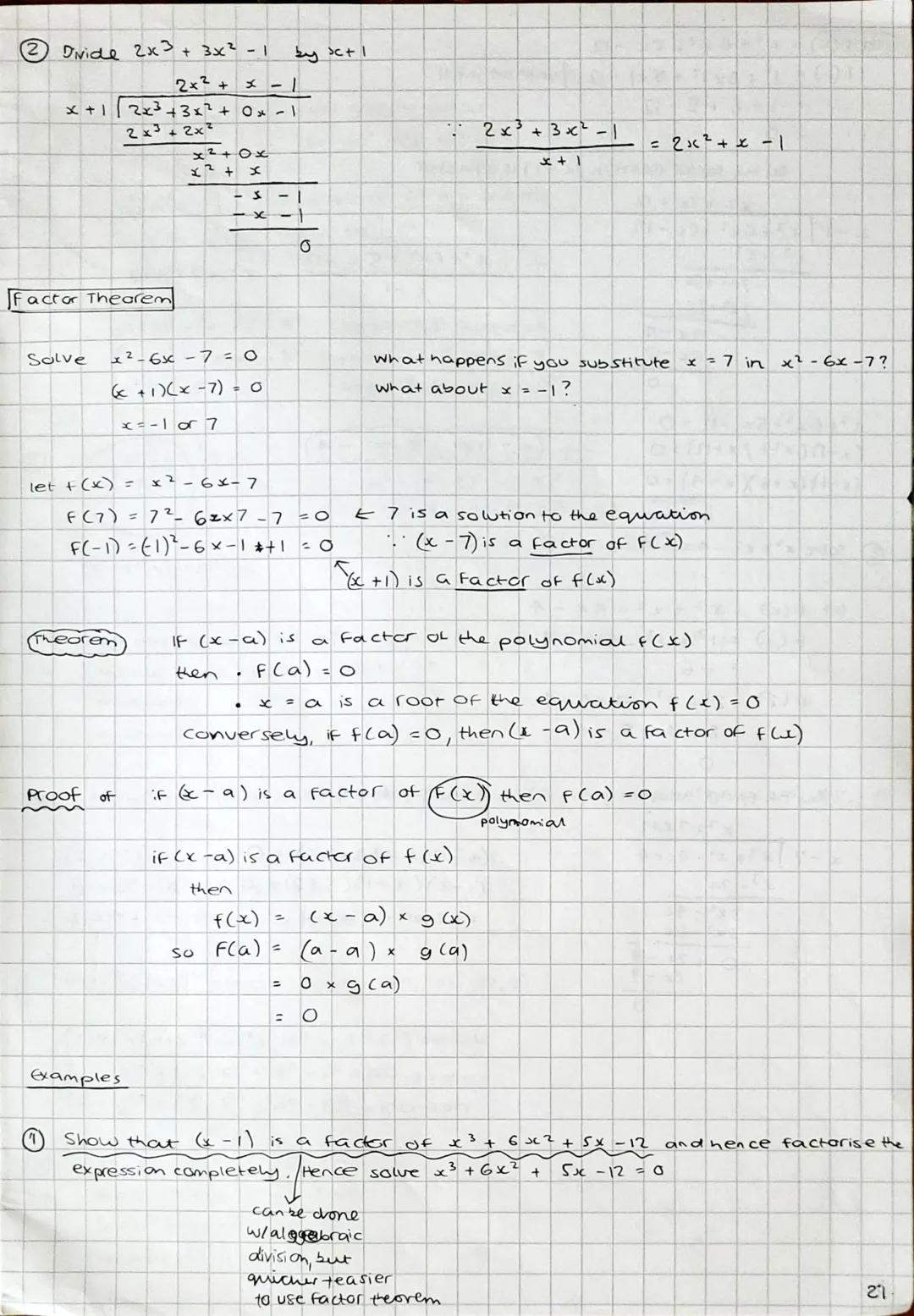 # Algebraic Divisi on

Algebraic Division is a useful techniques when it comes to solving cubic.
equations or equations of a higher order ci