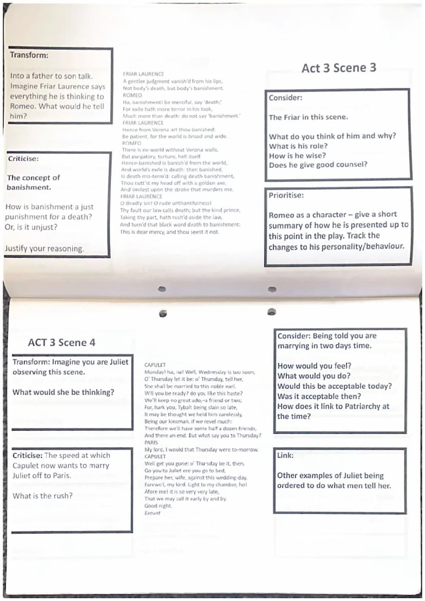 LOVE
Romeo and Juliet
Summer Revision Transform:
Describe the story of
the prologue. What
happens, what do you
think and feel about
being to