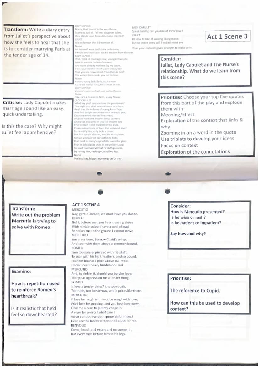 LOVE
Romeo and Juliet
Summer Revision Transform:
Describe the story of
the prologue. What
happens, what do you
think and feel about
being to