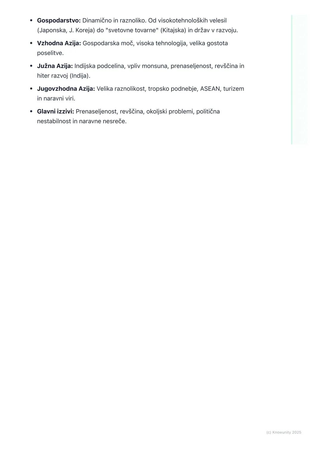 # Azija

Azija - splošne značilnosti

Azija je največja in najbolj naseljena celina. Je celina velikih nasprotij - tako v
naravnem kot v dru