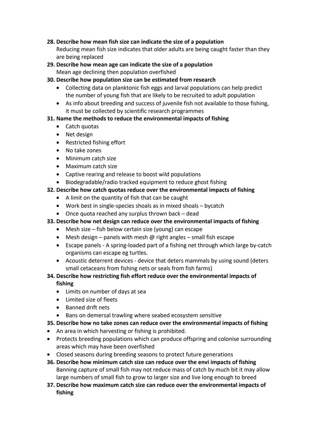 ### 3.5.3 aquatic food resources

1. Why are only a small proportion of our oceans productive?
   Because limiting factors like light levels
