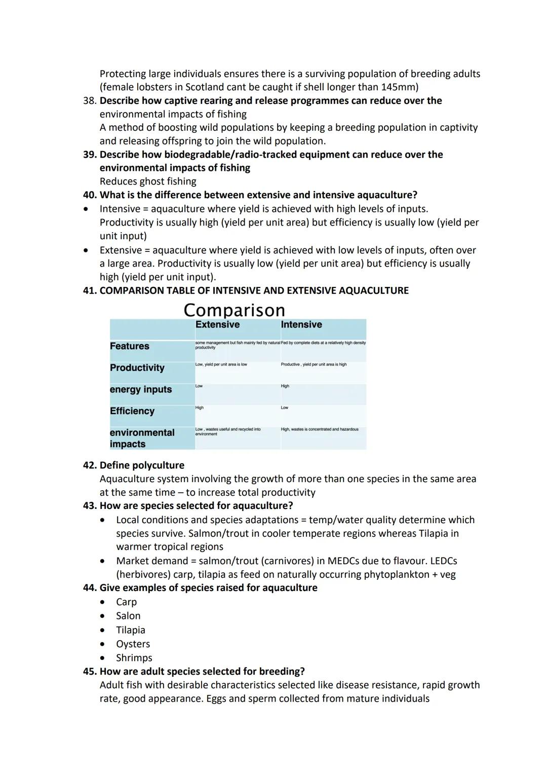 ### 3.5.3 aquatic food resources

1. Why are only a small proportion of our oceans productive?
   Because limiting factors like light levels