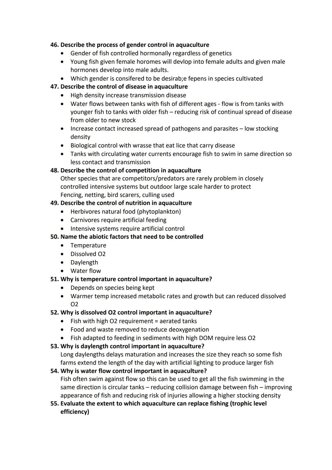 ### 3.5.3 aquatic food resources

1. Why are only a small proportion of our oceans productive?
   Because limiting factors like light levels