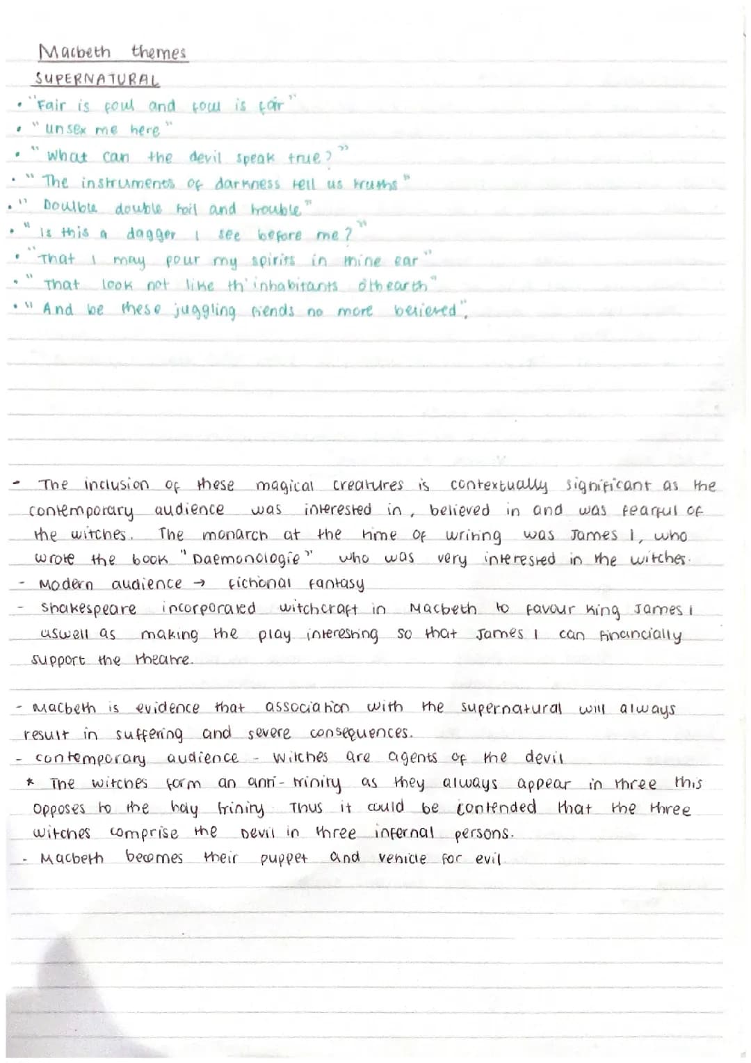 Macbeth: Themes & Quotes