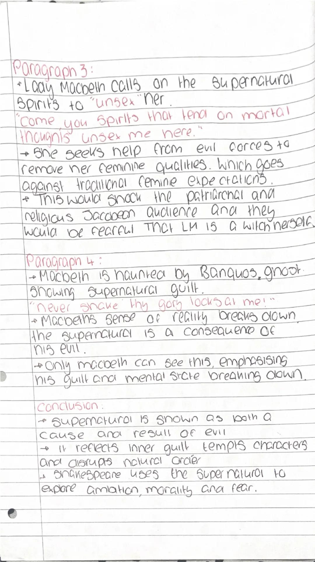 SUPERNATURAL
Essay plan
Paragraph Introduction:
- The Supernatural is the forces beyond the
natural world, such as witches, ghosts and visio