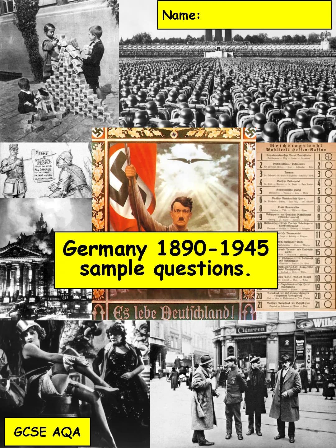 GCSE German History Exam Questions and Answers - Practice Papers PDF