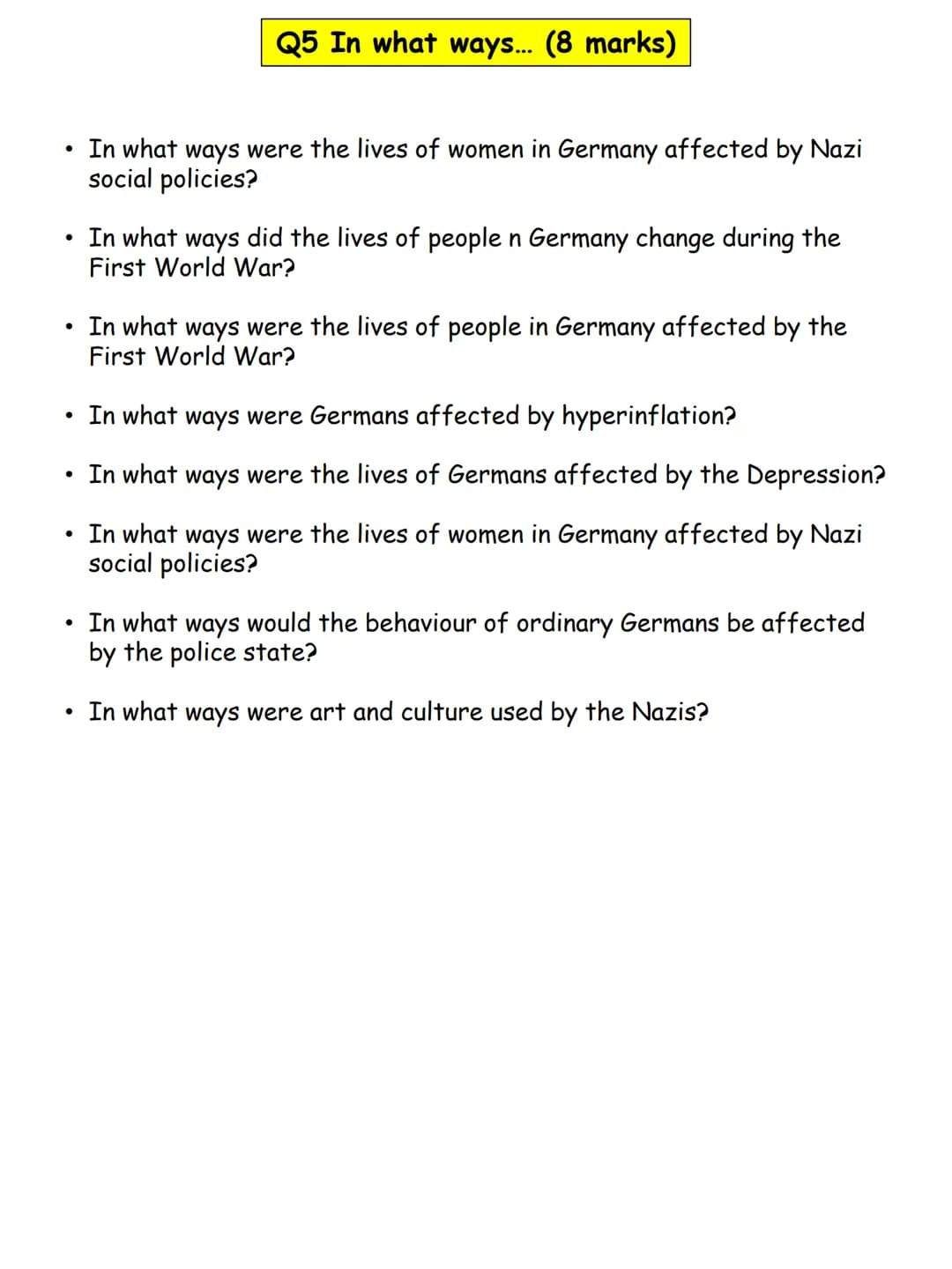 
<h2 id="germanhistoryexamquestionsgcse">German History Exam Questions GCSE</h2>
<h3 id="germanhistoryexamquestionsandanswerspdf">German His