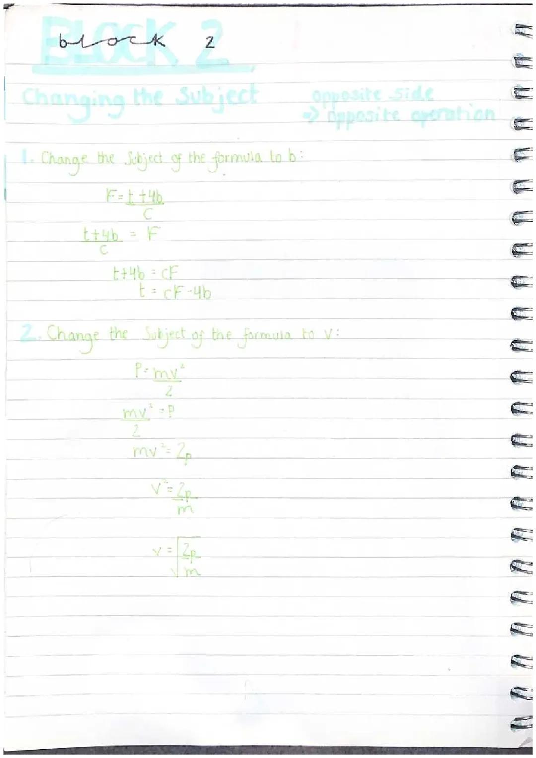 How to Change the Subject of a Formula and Calculate Volumes