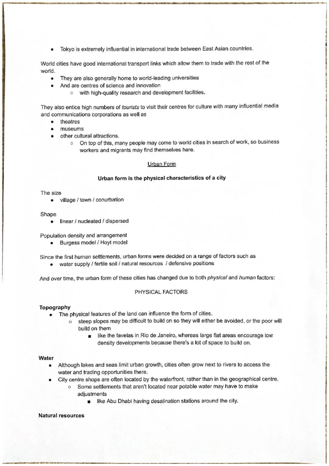 URBANISATION
●
●
The developed world has contributed little to this increase as it experienced mass urbanisation in the
18th and 19th centur