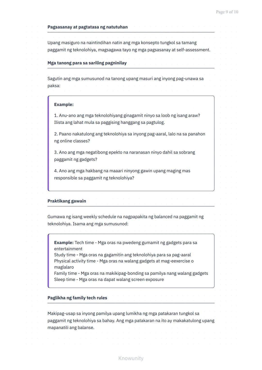 Pag-unlad ng Kasanayan sa Buhay: Paggamit ng Teknolohiya sa Araw-araw
Pag-aaral sa tamang paggamit ng teknolohiya sa pang-araw-
araw na buha