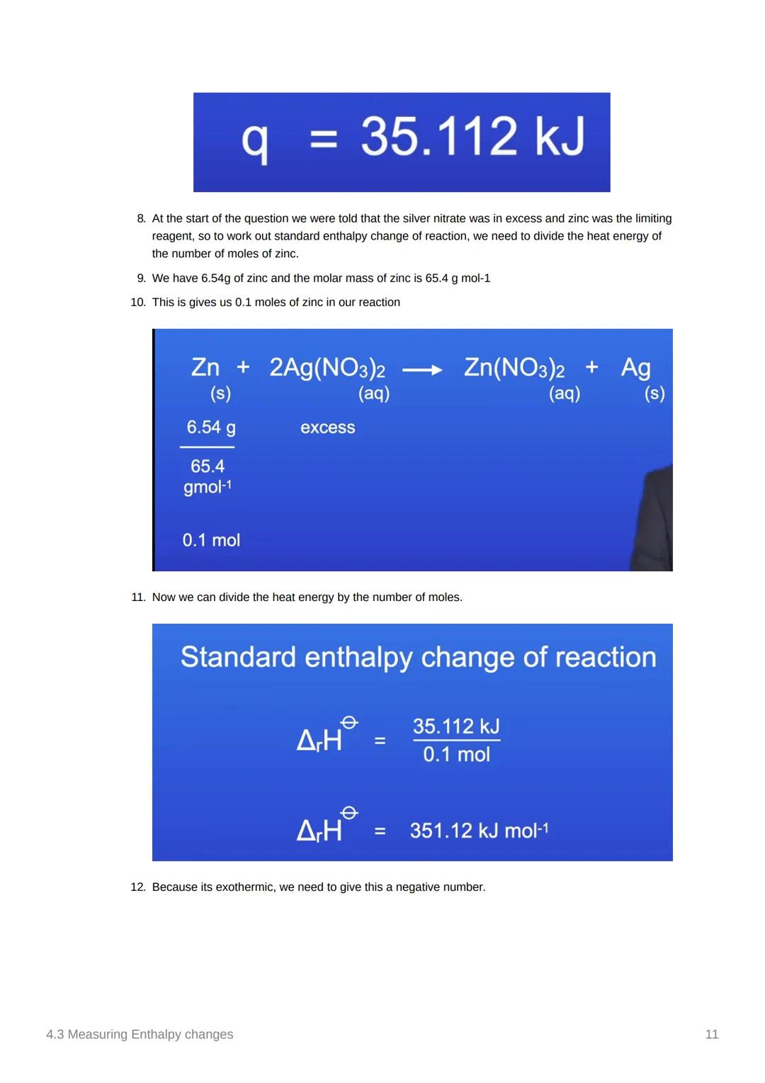 4.3 Measuring Enthalpy changes
Anki
Notes
covered in class?
not needed
• Equations:
✓
O
Done
o q = mcAT, where q is energy
1cm³ of water/any