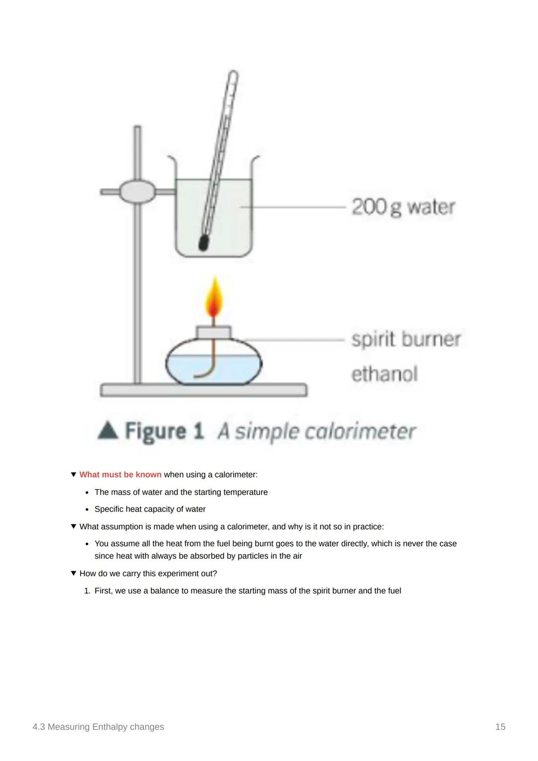 4.3 Measuring Enthalpy changes
Anki
Notes
covered in class?
not needed
• Equations:
✓
O
Done
o q = mcAT, where q is energy
1cm³ of water/any