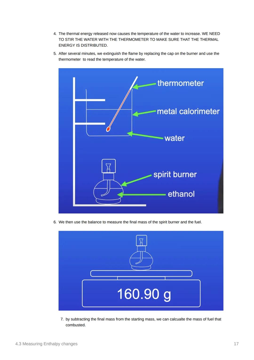 4.3 Measuring Enthalpy changes
Anki
Notes
covered in class?
not needed
• Equations:
✓
O
Done
o q = mcAT, where q is energy
1cm³ of water/any