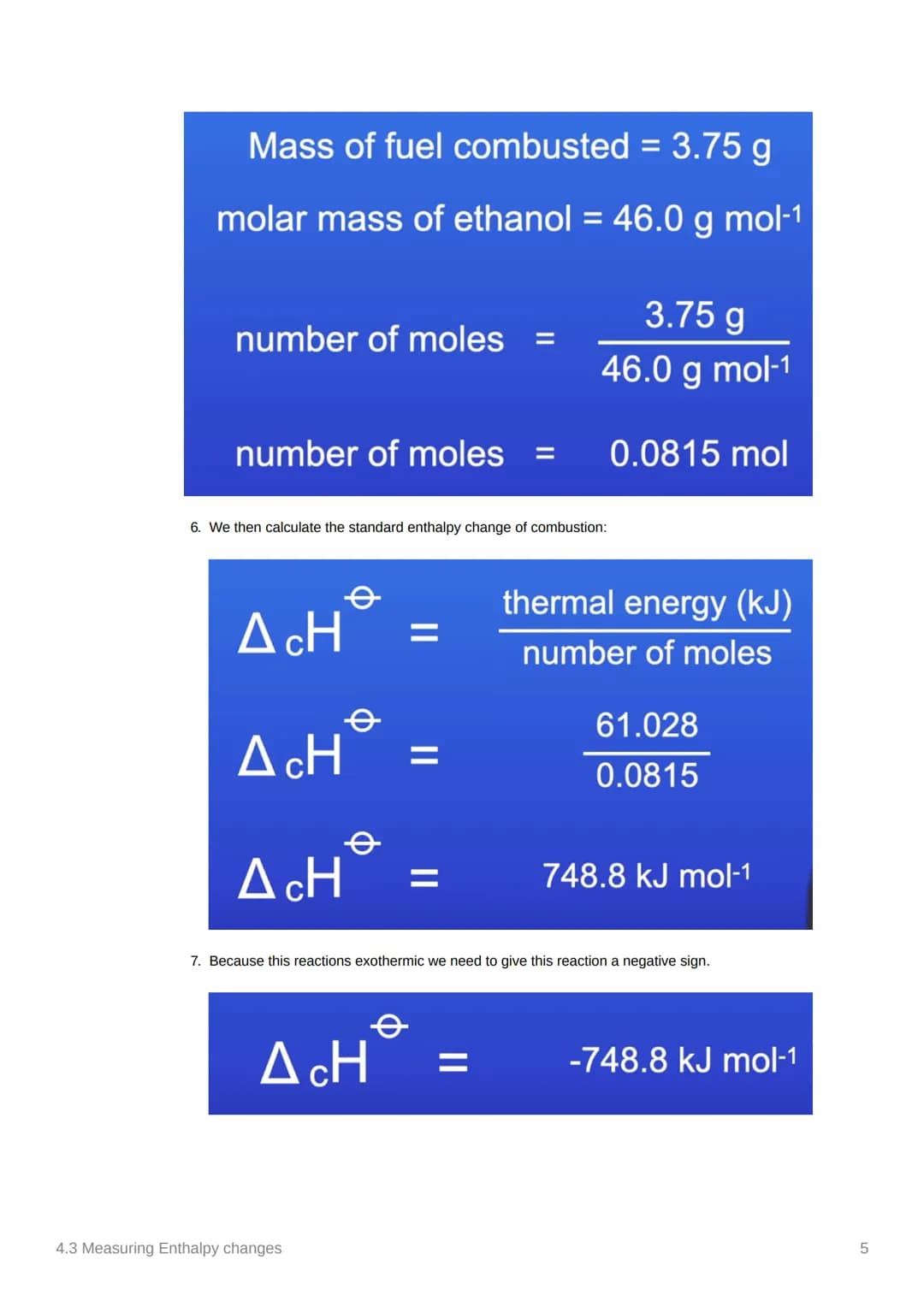 4.3 Measuring Enthalpy changes
Anki
Notes
covered in class?
not needed
• Equations:
✓
O
Done
o q = mcAT, where q is energy
1cm³ of water/any