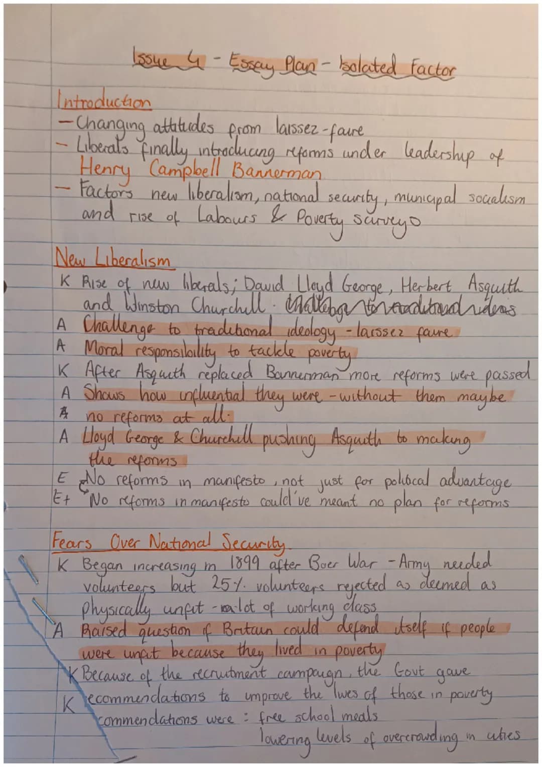 Issue 4 Essay
Q: How important was New Liberalism as a reason why the Liberals introduced
social reforms, 1906-14?
Before 1906, politician's